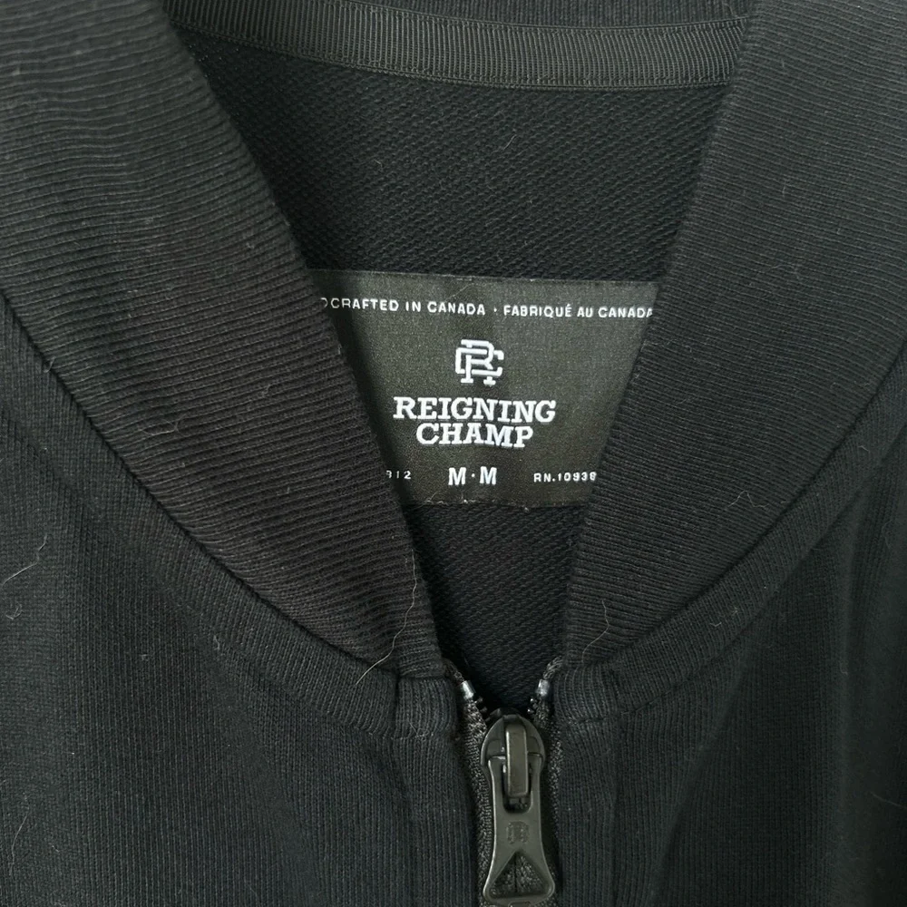 Reigning Champ Black Lightweight NYLON OXFORD TEAM JACKET